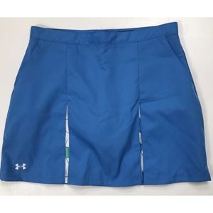 Under Armour Performance Golf Tennis Skirt Skort Womens 4 Blue Open Pleat
